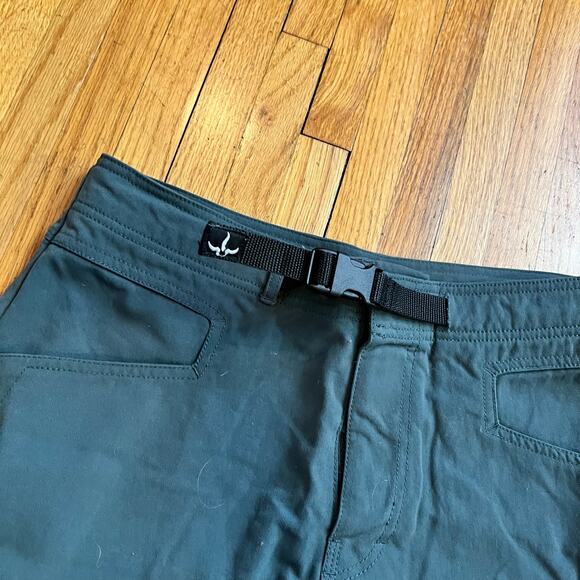 Prana Shorts Mens Small Zion Belted Hiking Performance Cargo Green - Picture 2 of 10